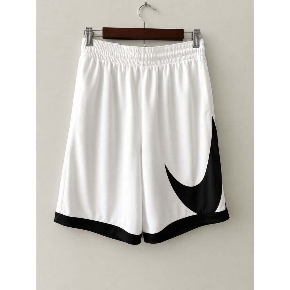Nike Dri-FIT Basketball Shorts | Men's Medium | White & Black Athletic Shorts